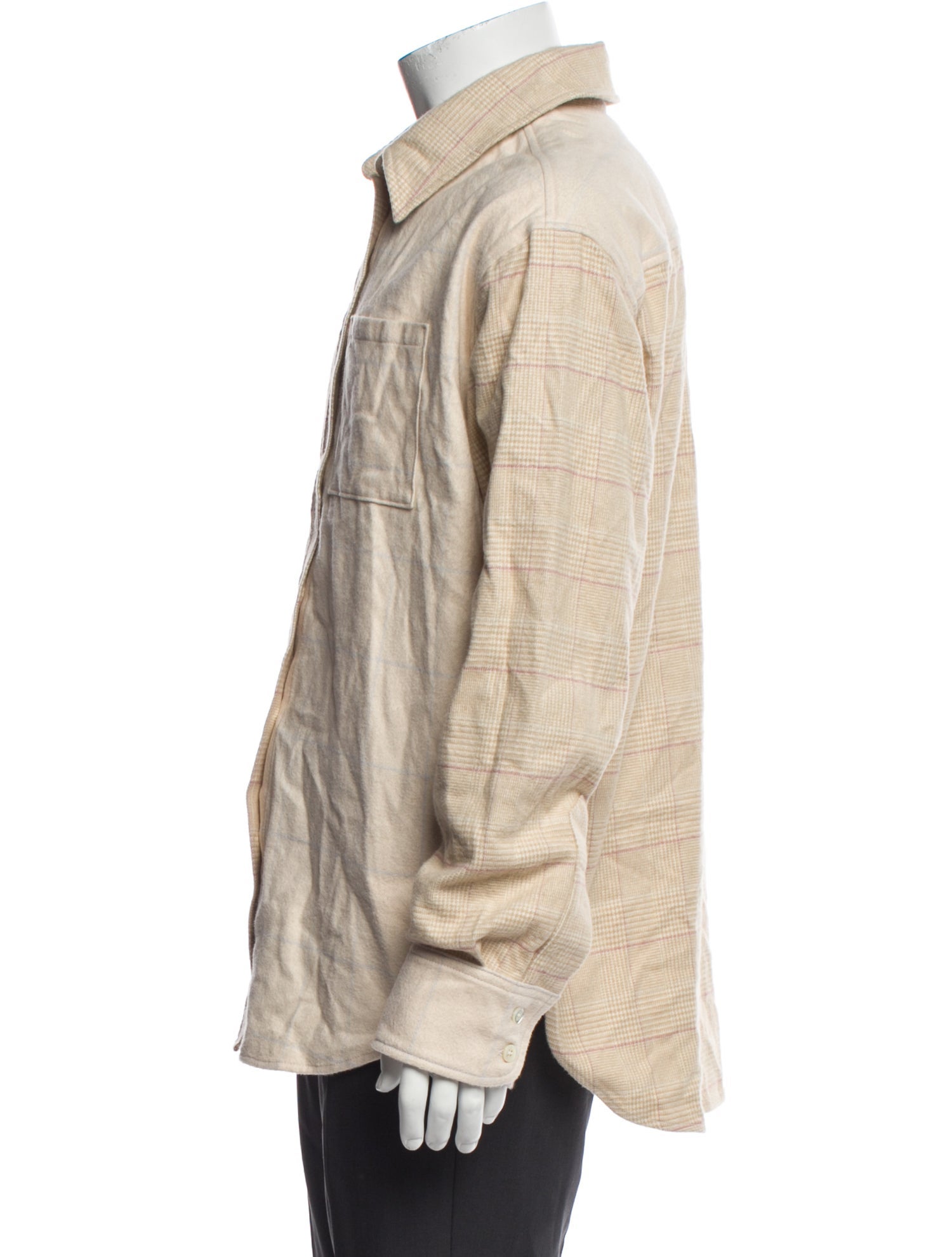 The Elder Statesman Plaid Print Long Sleeve Shirt