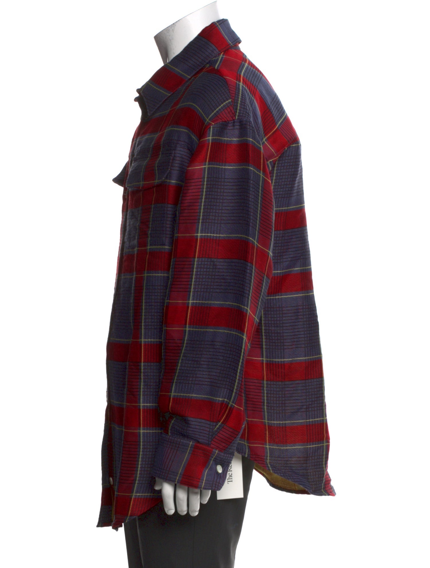 The Elder Statesman Plaid Print Long Sleeve Shirt