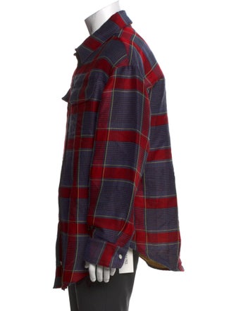 The Elder Statesman Plaid Print Long Sleeve Shirt