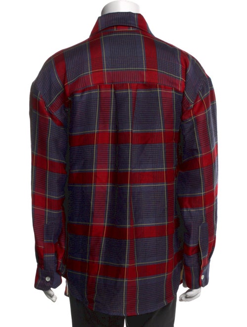 The Elder Statesman Plaid Print Long Sleeve Shirt