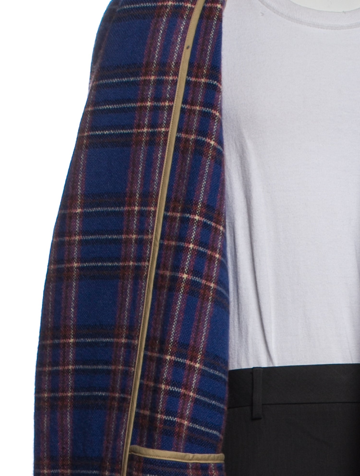 The Elder Statesman Cashmere Plaid Print Robe