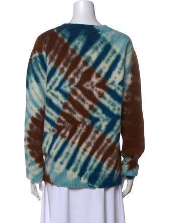 The Elder Statesman Cashmere Tie-Dye Print Sweater