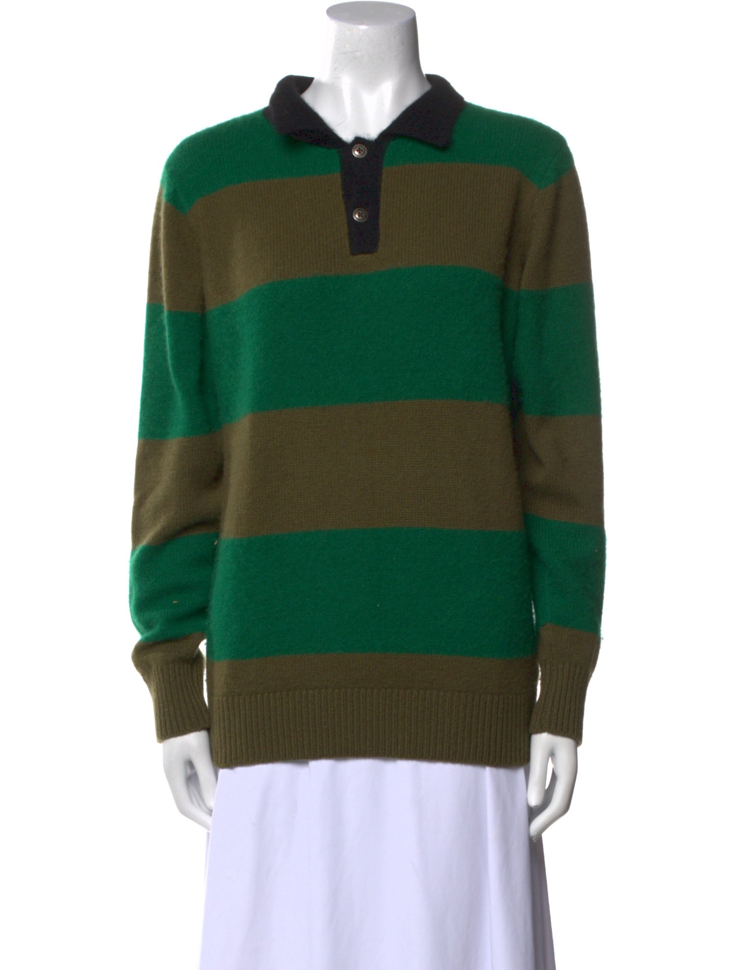 The Elder Statesman Cashmere Striped Sweatshirt