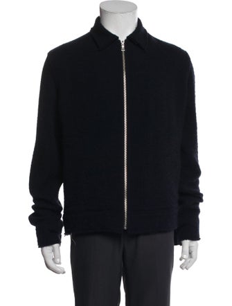 The Elder Statesman Cashmere Collar Polo Sweater
