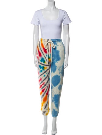 The Elder Statesman Cashmere Tie-Dye Print Lounge Set