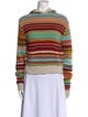 The Elder Statesman Striped Mock Neck Sweater