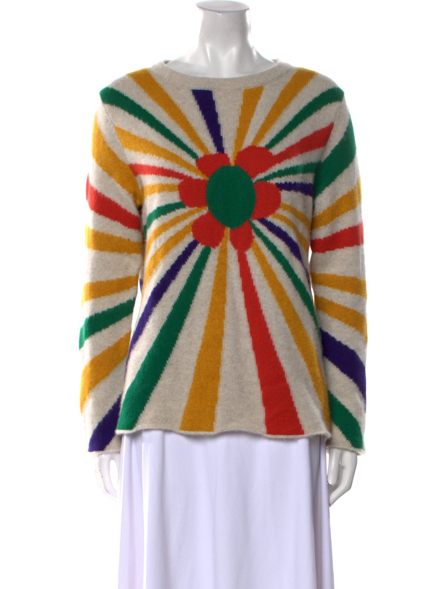 The Elder Statesman Cashmere Printed Sweater