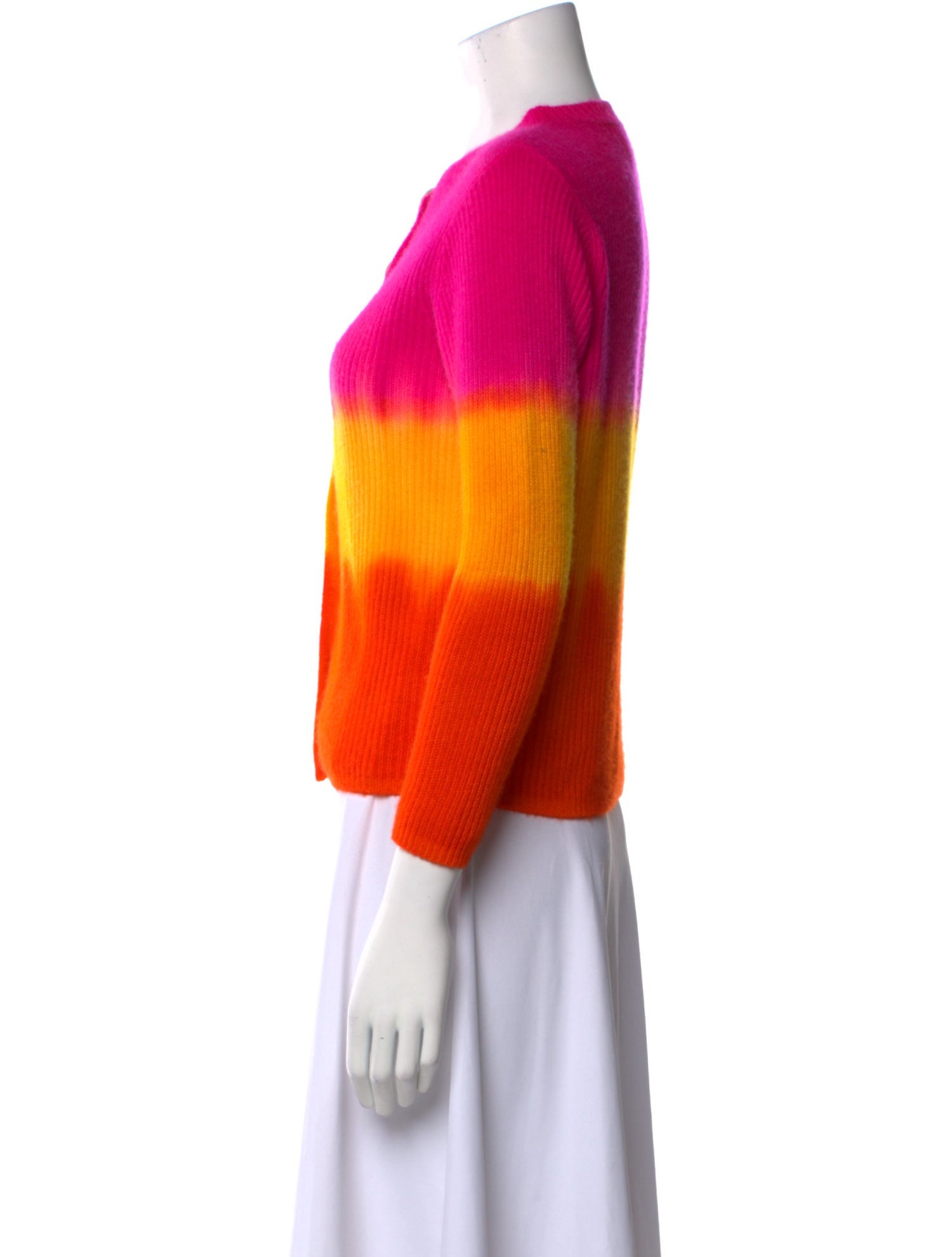 The Elder Statesman Cashmere Colorblock Pattern Sweater