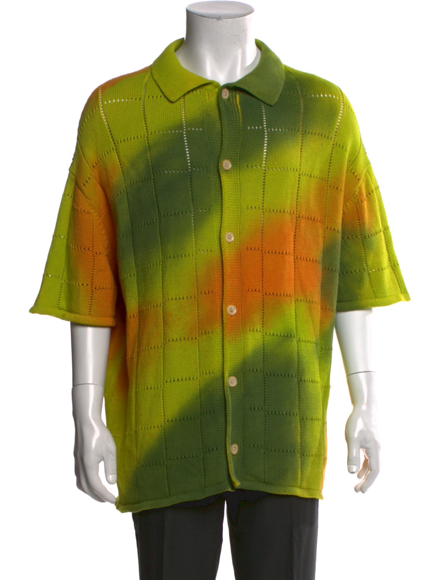 The Elder Statesman Printed Three-Quarter Sleeve Shirt