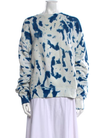 The Elder Statesman Tie-Dye Print Crew Neck Sweatshirt