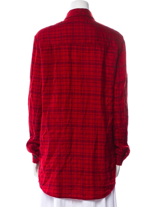 The Elder Statesman Cashmere Plaid Print Tunic
