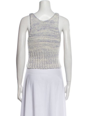 The Elder Statesman Cashmere Printed Crop Top