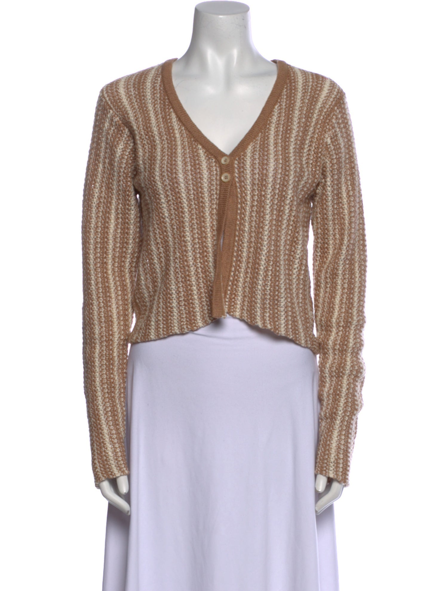 The Elder Statesman Striped V-Neck Sweater