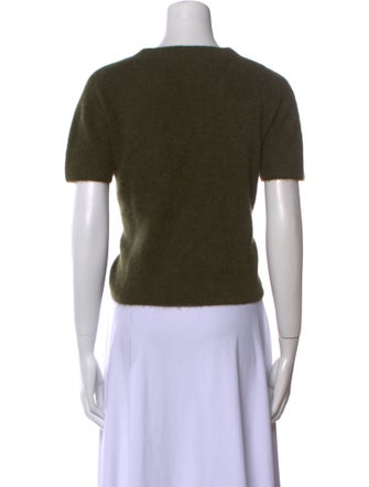 The Elder Statesman Cashmere Crew Neck Crop Top