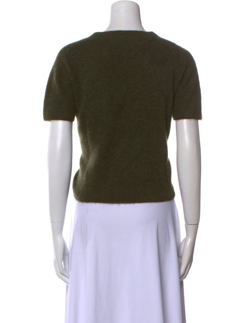 The Elder Statesman Cashmere Crew Neck Crop Top