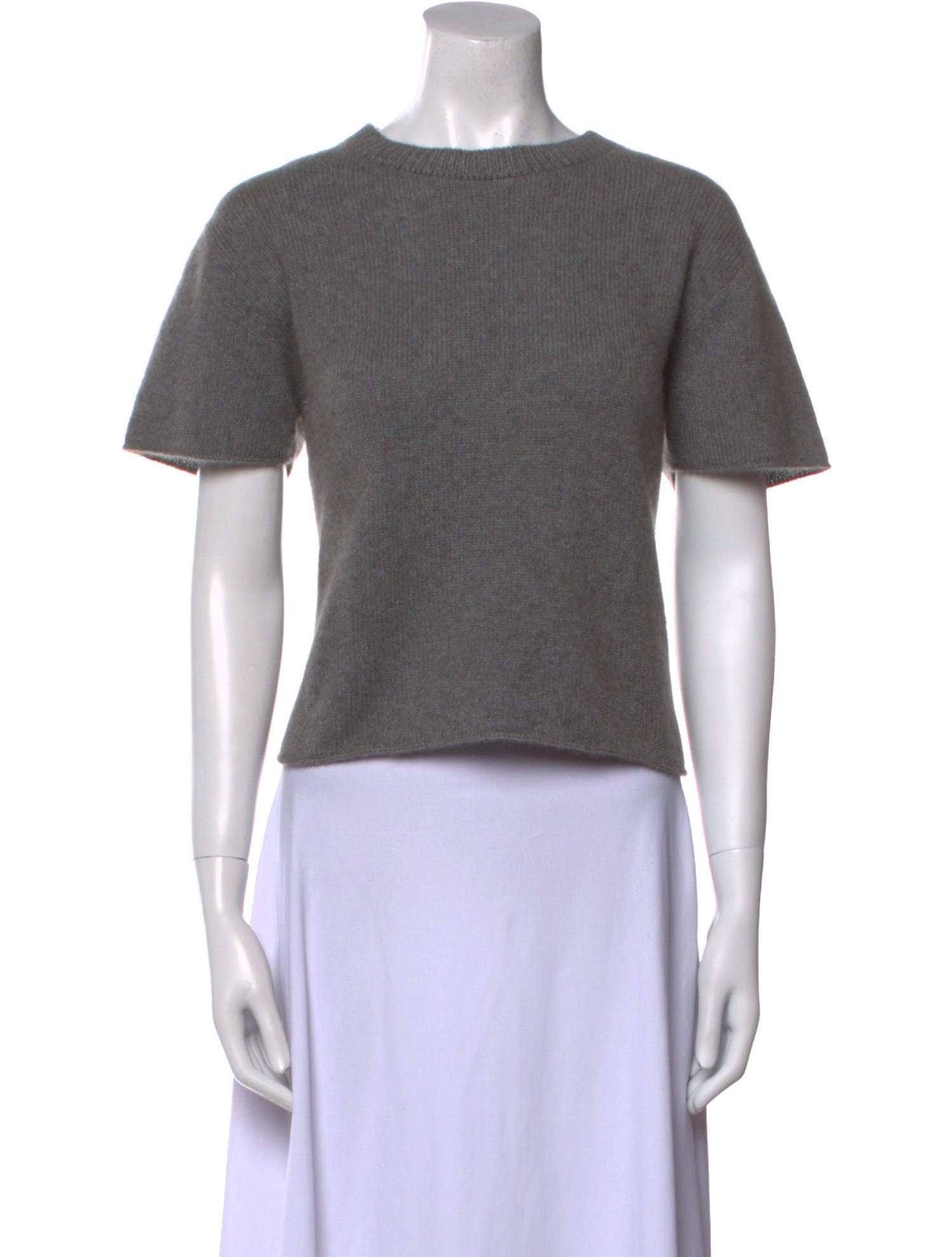 The Elder Statesman Cashmere Crew Neck Crop Top
