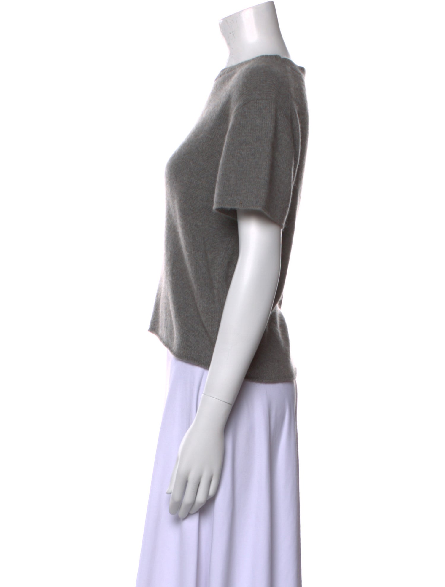 The Elder Statesman Cashmere Crew Neck Crop Top