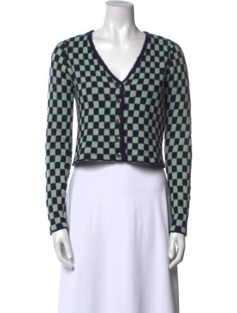 The Elder Statesman Cashmere Plaid Print Sweater