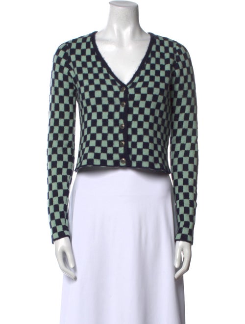 The Elder Statesman Cashmere Plaid Print Sweater