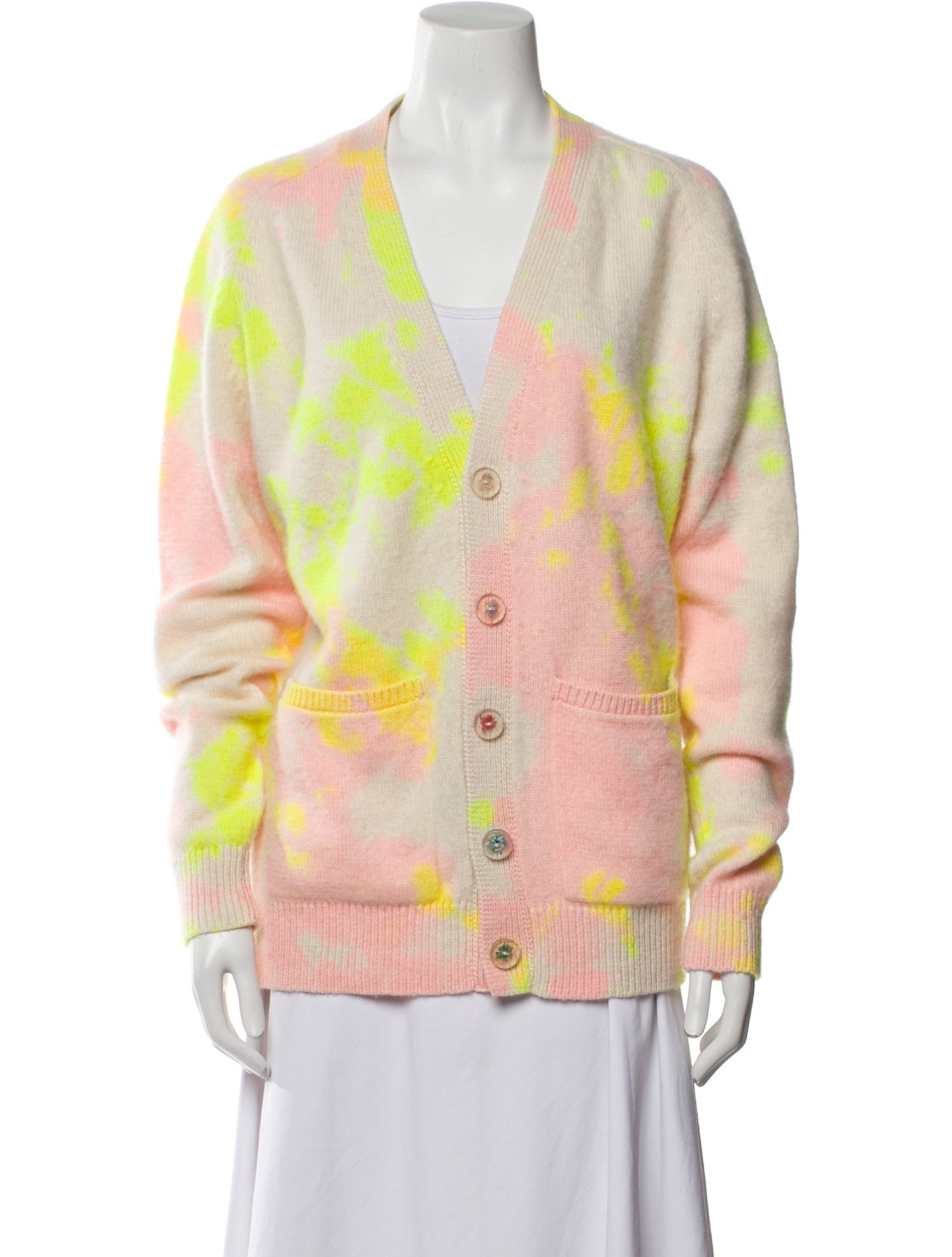 The Elder Statesman Cashmere Tie-Dye Print Sweater