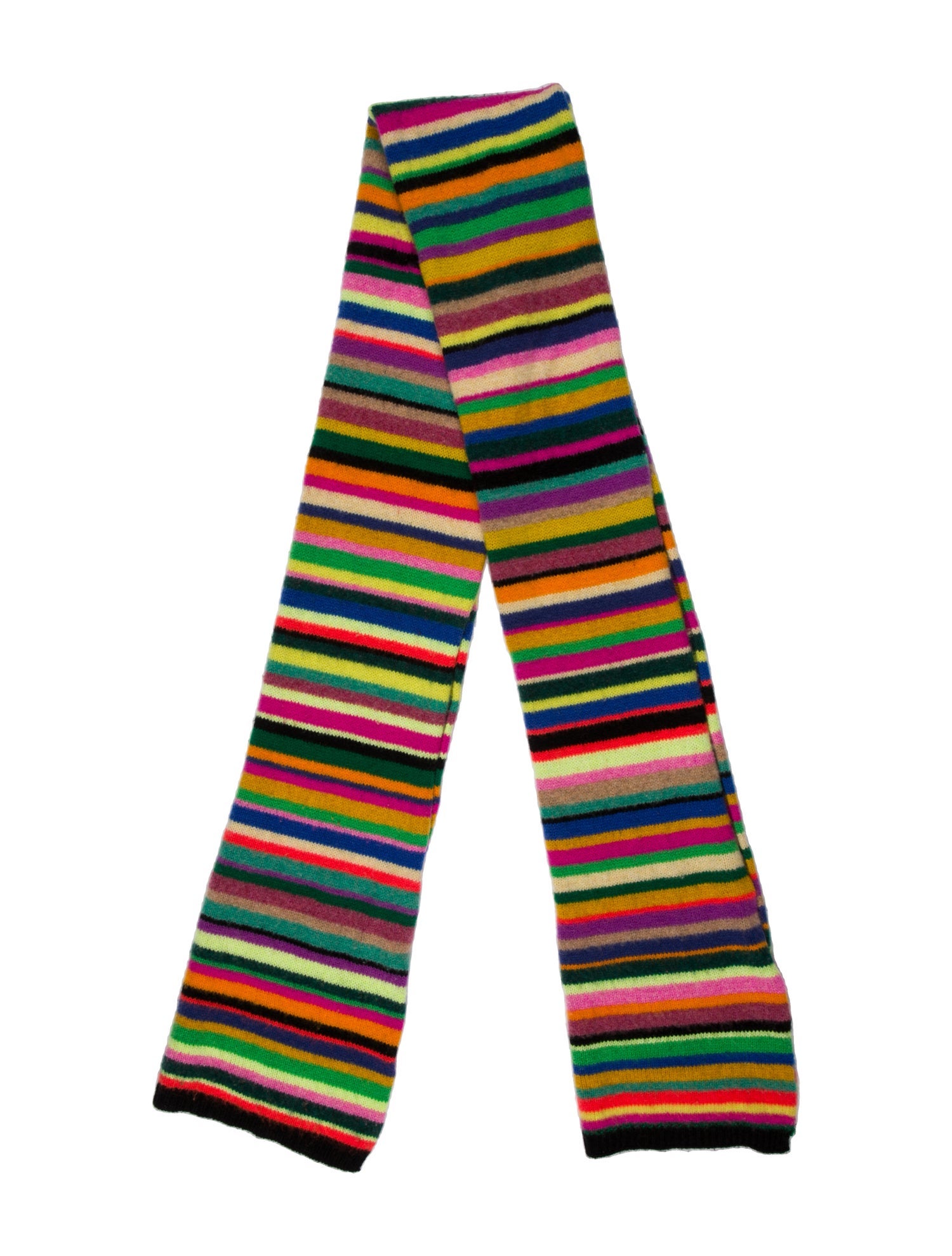 The Elder Statesman Cashmere Striped Scarf