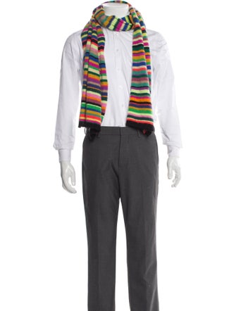 The Elder Statesman Cashmere Striped Scarf
