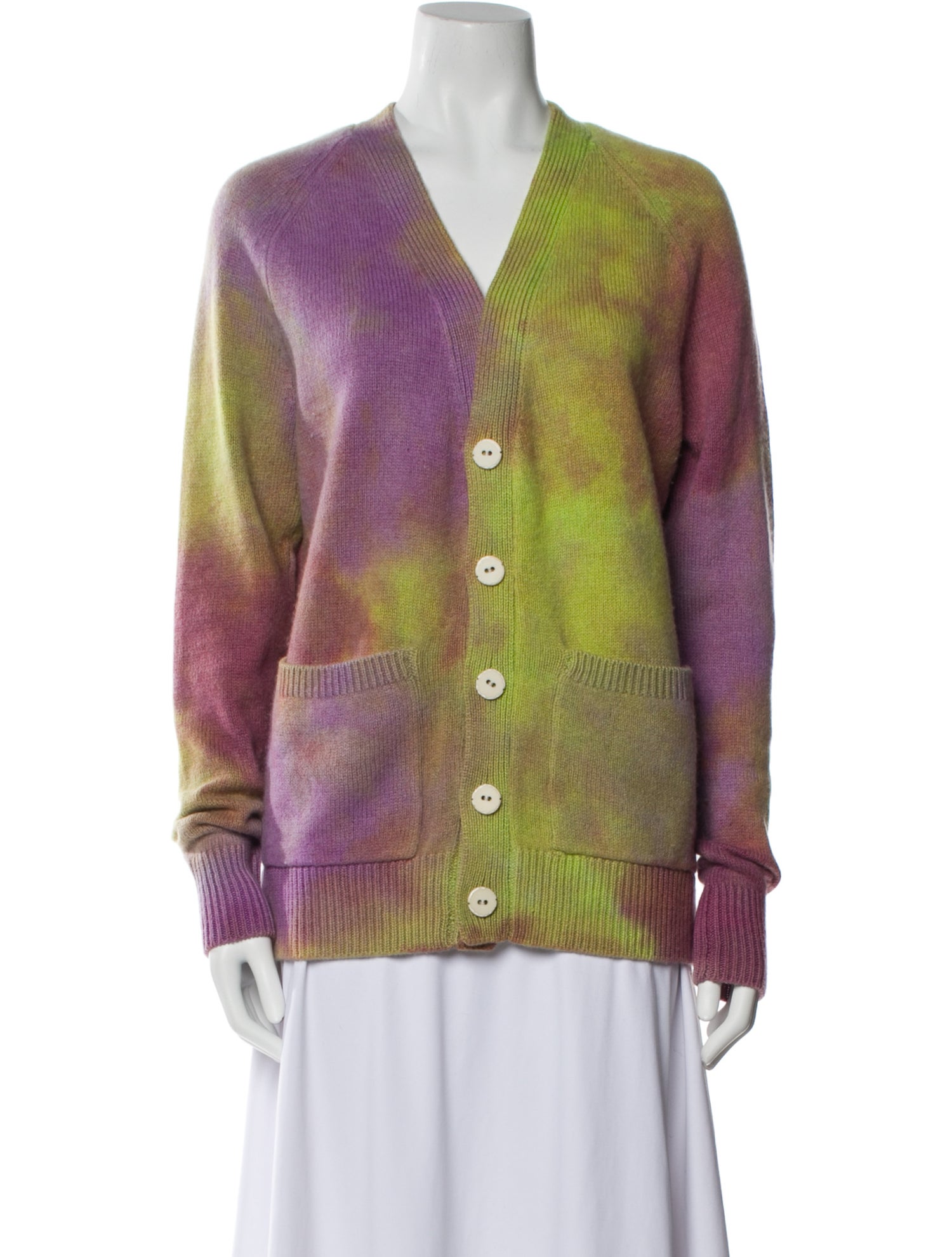 The Elder Statesman Cashmere Tie-Dye Print Sweater