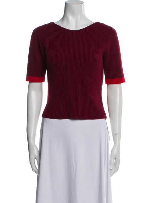 The Elder Statesman Bateau Neckline Short Sleeve Top