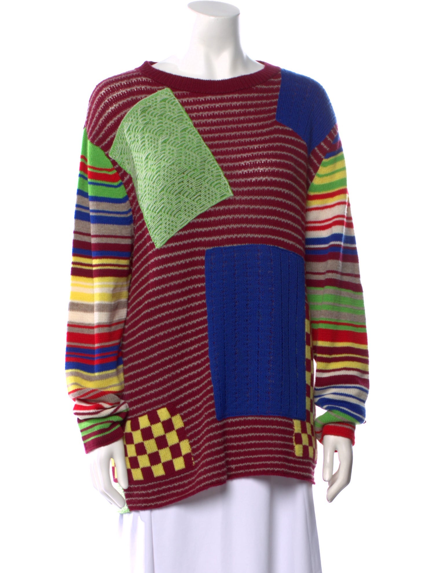 The Elder Statesman Wool Striped Sweater