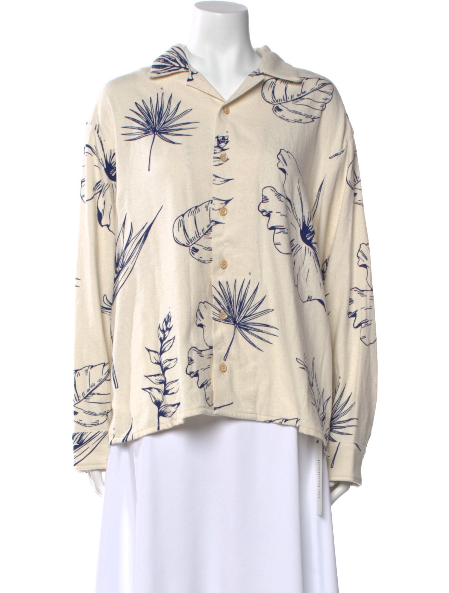 The Elder Statesman Printed Long Sleeve Button-Up Top w/ Tags