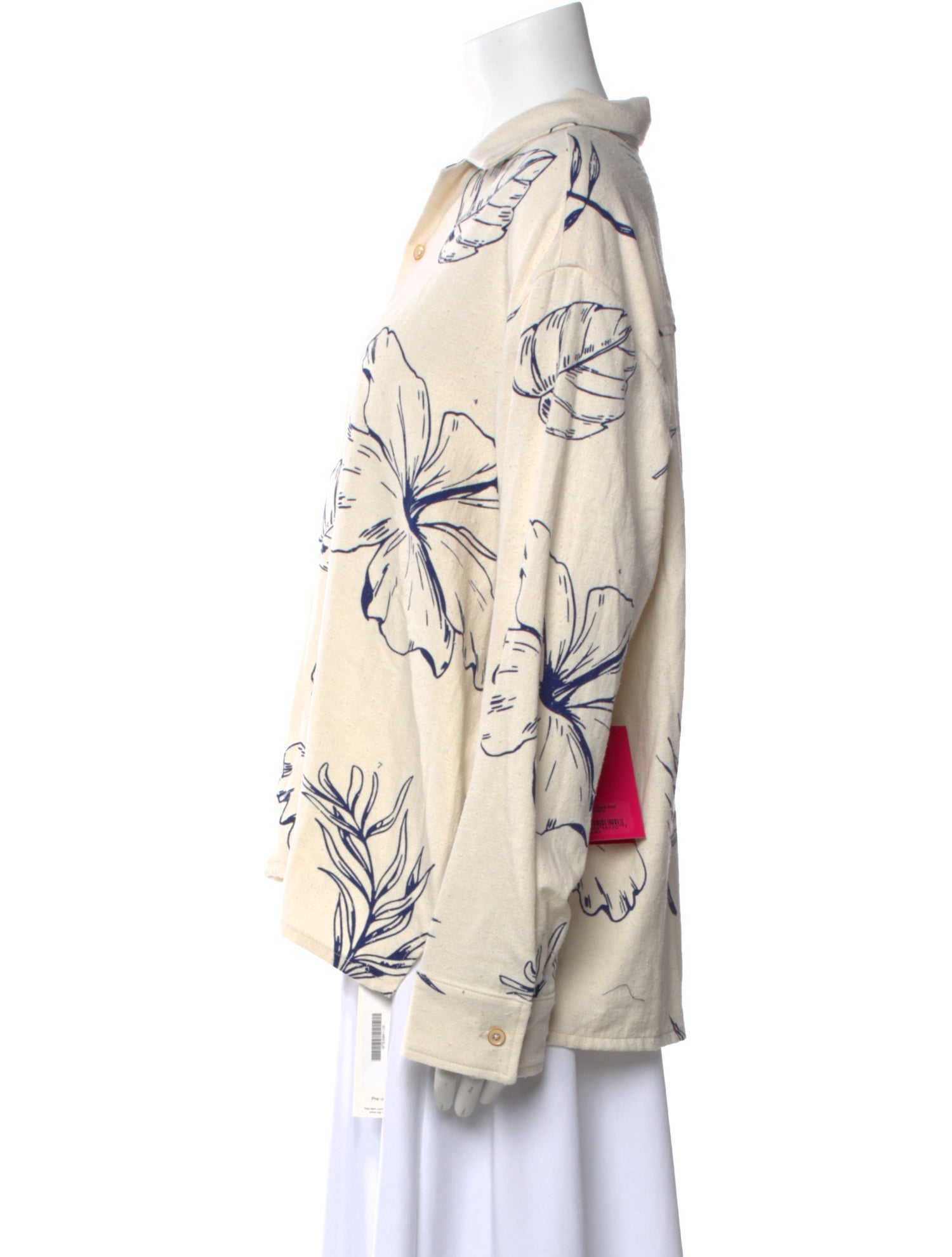 The Elder Statesman Printed Long Sleeve Button-Up Top w/ Tags