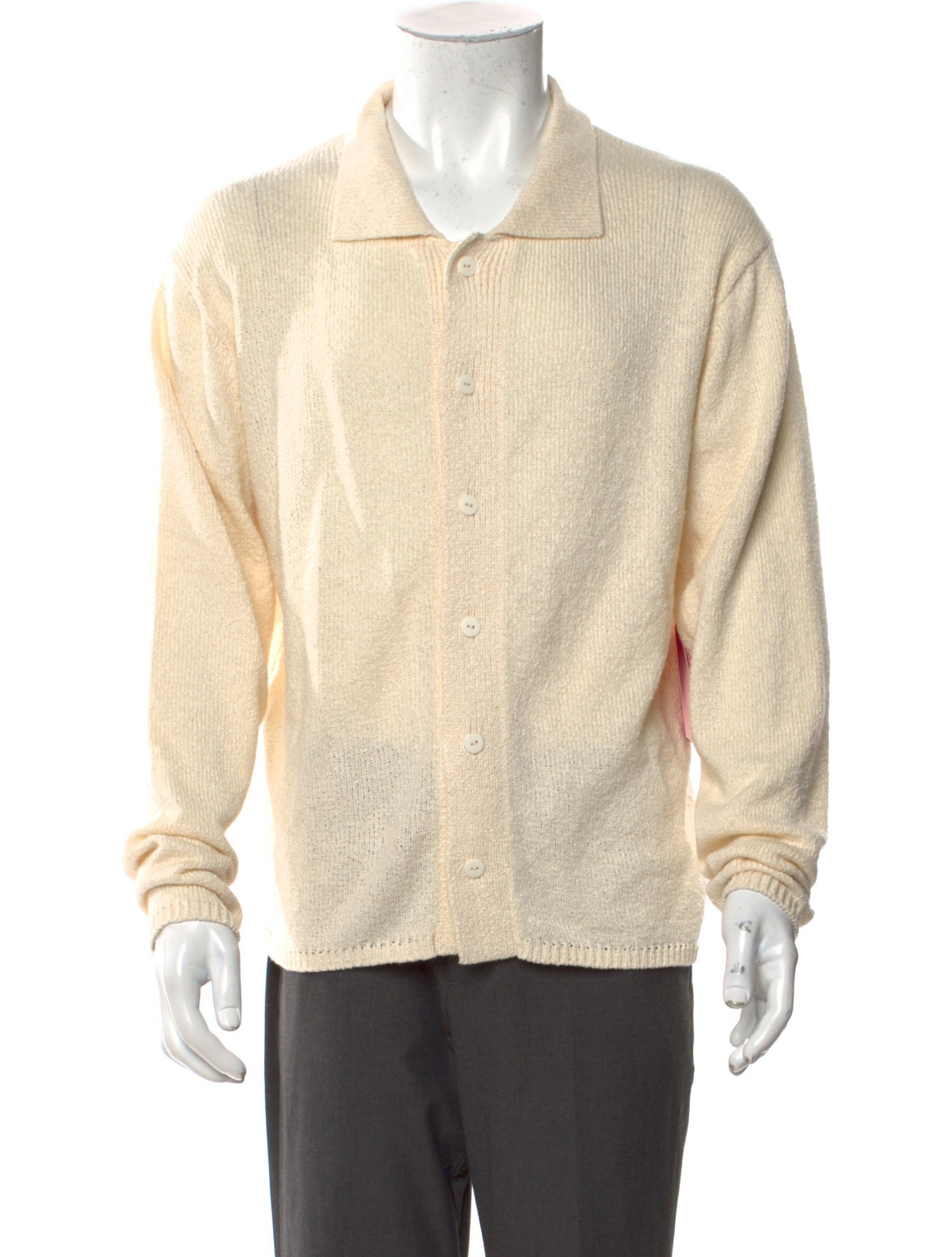 The Elder Statesman Collar Long Sleeve Polo Sweater