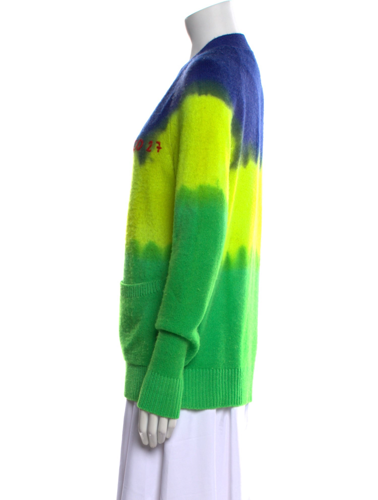 The Elder Statesman Cashmere Colorblock Pattern Sweater