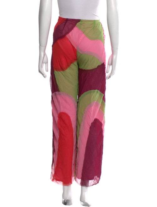 The Elder Statesman Colorblock Pattern Straight Leg Pants