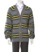 The Elder Statesman Striped V-Neck Cardigan