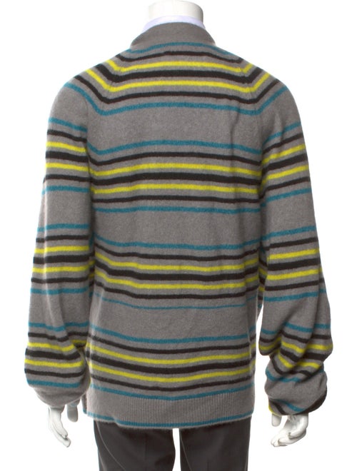 The Elder Statesman Striped V-Neck Cardigan