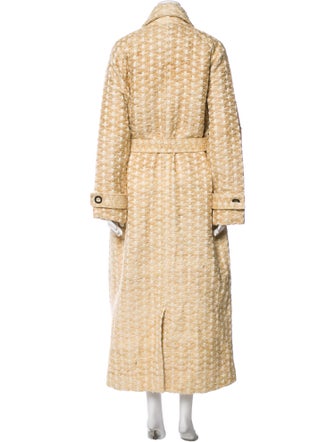 The Elder Statesman Wool Striped Trench Coat