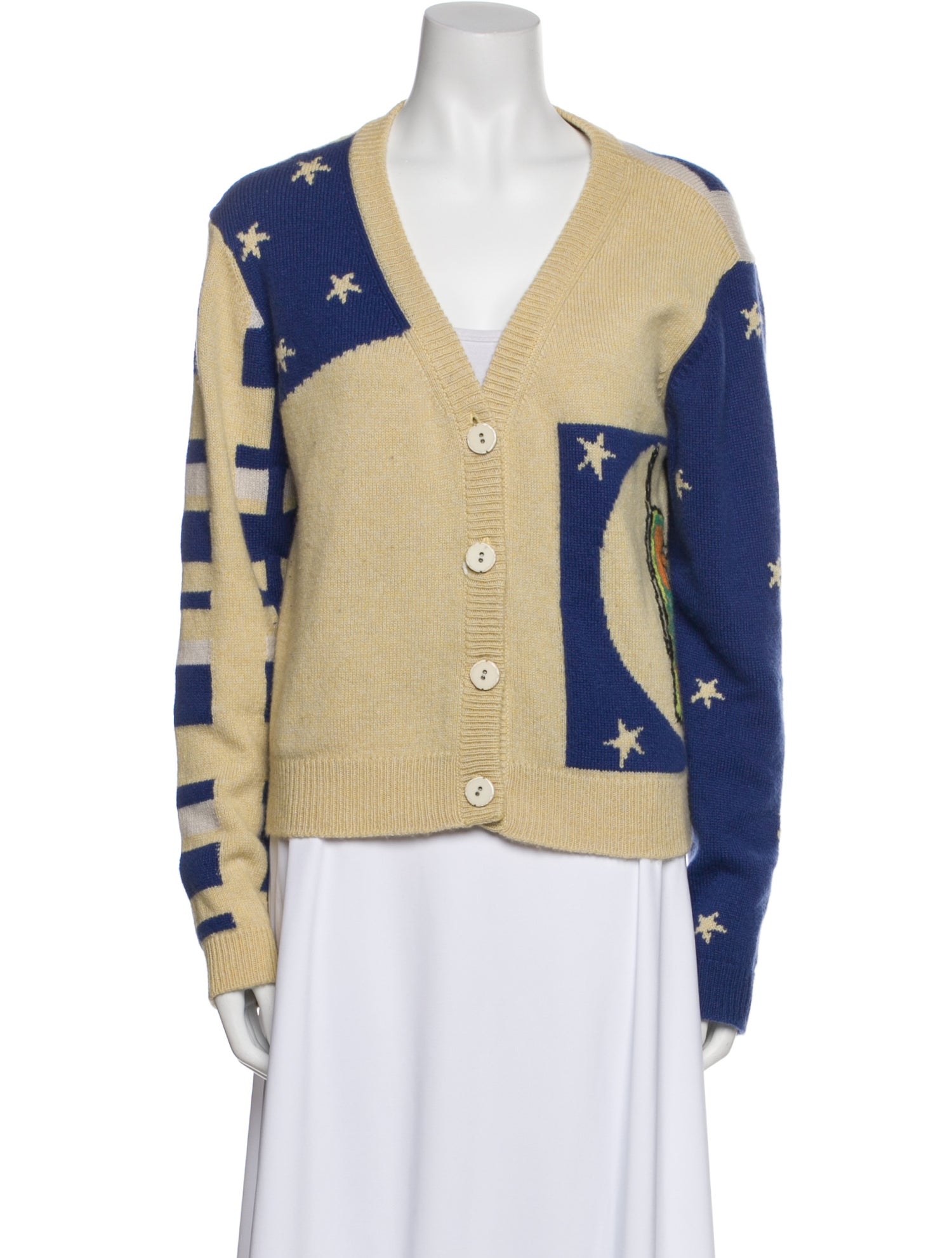The Elder Statesman Cashmere Printed Sweater