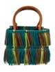 The Elder Statesman Raffia Top Handle Bag