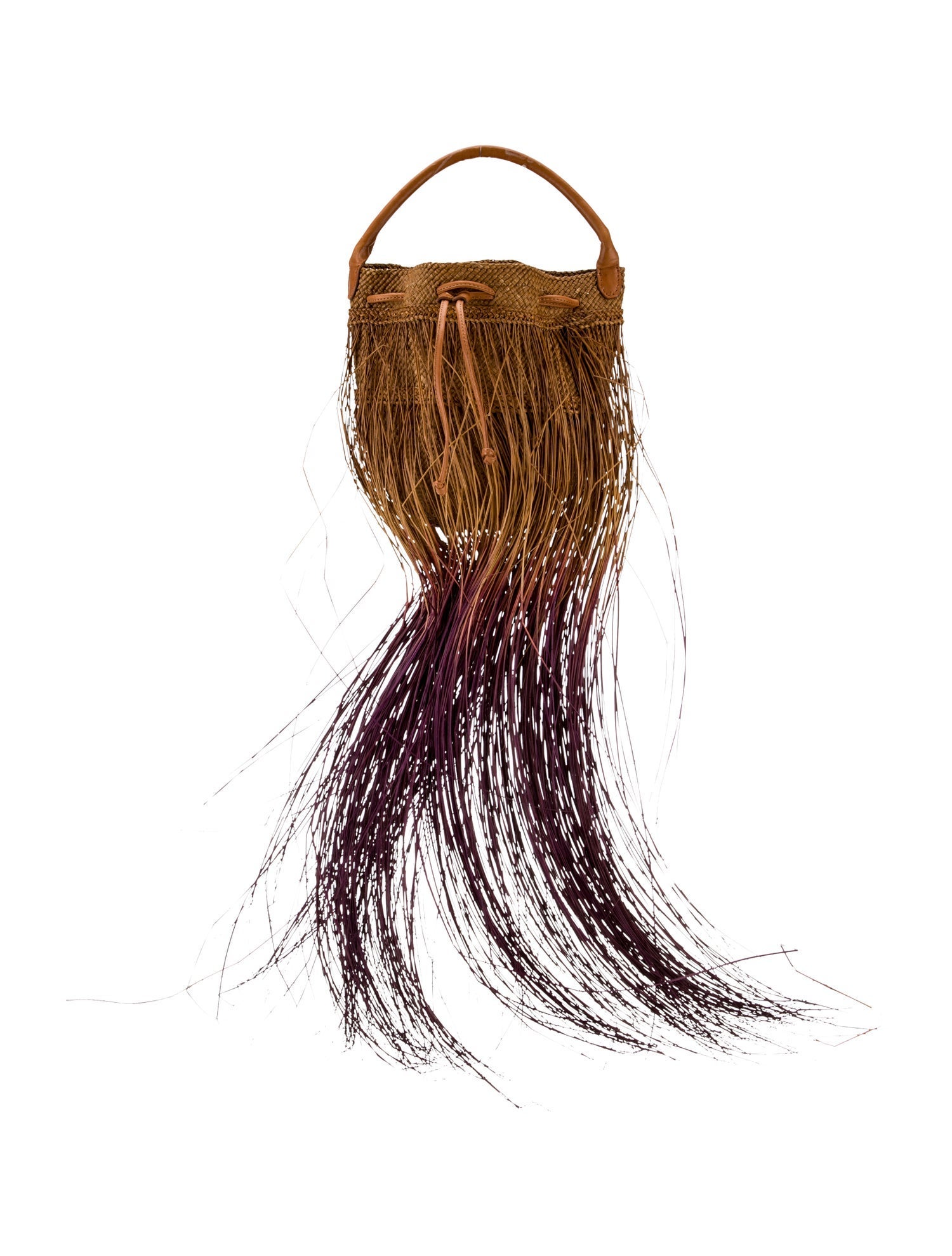 The Elder Statesman Straw Top Handle Bag