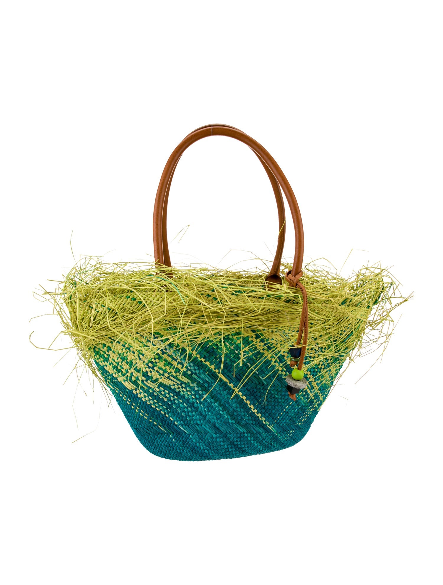 The Elder Statesman Raffia Tote
