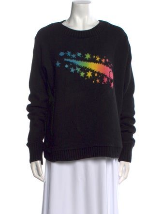 The Elder Statesman Cashmere Graphic Print Sweater