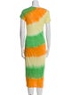 The Elder Statesman Colorblock Pattern Midi Length Dress