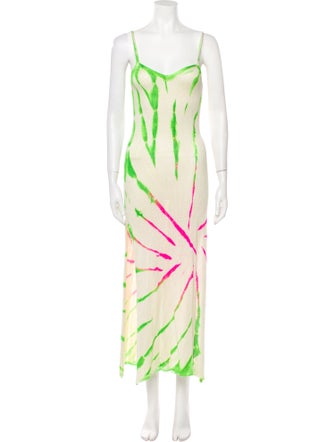 The Elder Statesman Silk Long Dress