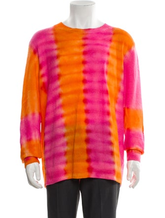 The Elder Statesman Cashmere Tie-Dye Print Pullover