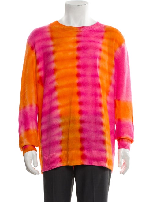 The Elder Statesman Cashmere Tie-Dye Print Pullover