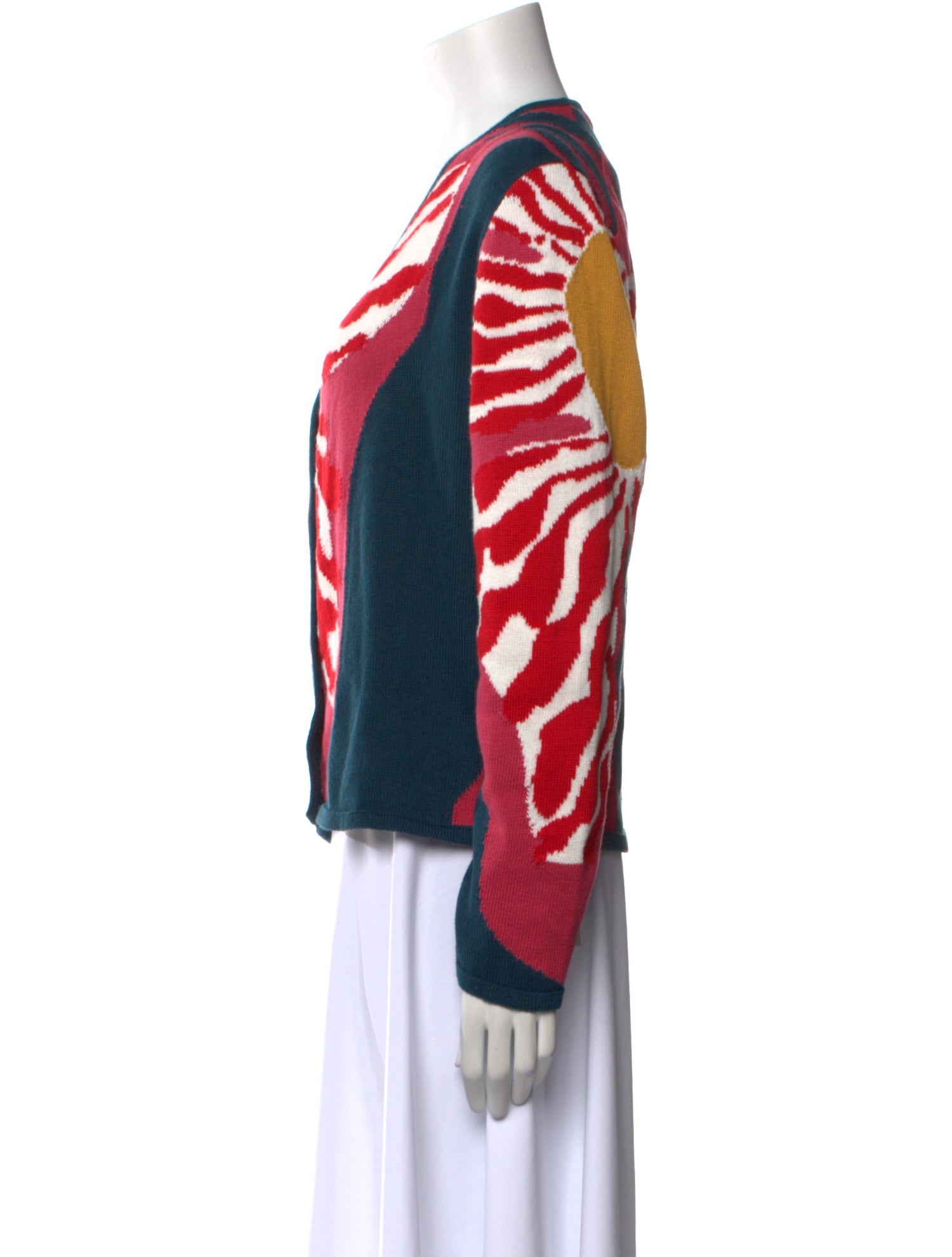 The Elder Statesman Printed V-Neck Sweater