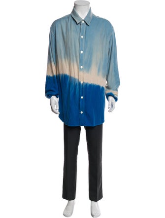 The Elder Statesman Colorblock Pattern Trench Coat