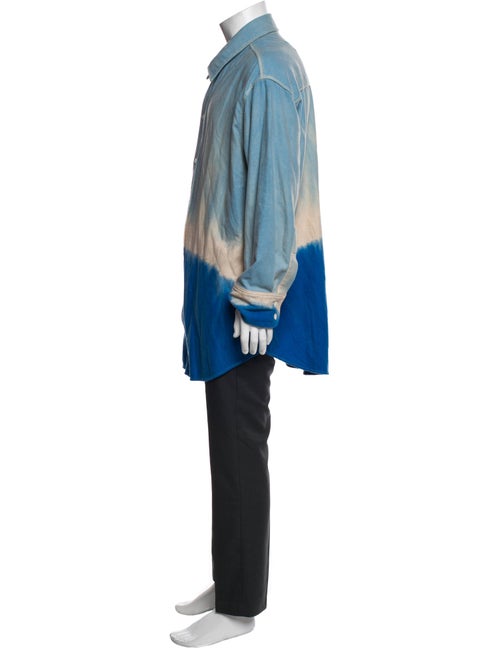 The Elder Statesman Colorblock Pattern Trench Coat