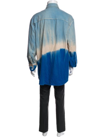 The Elder Statesman Colorblock Pattern Trench Coat